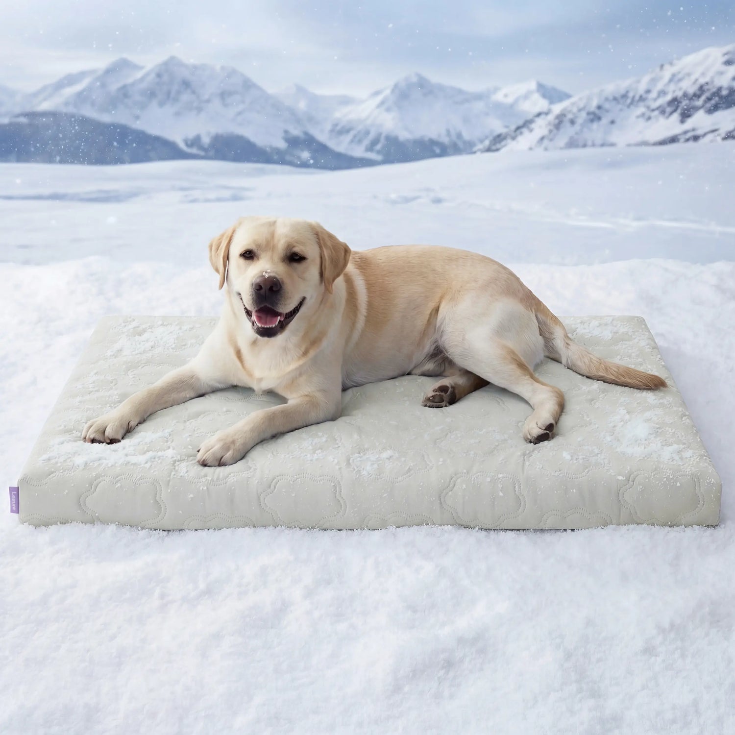 Lesure Cooling Orthopedic Dog Thick Mat – Q-Max>0.5 Cooling Mat with Washable Cover, Egg Crate Foam Non-Slip Bed for Extra Large Dogs