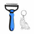 Pet Dematting Undercoat Rake for Long Haired Dogs Cats, Double Sided Deshedding Brush, Pain Free Tangle Remover to Reduce Shedding & Mats, Pet Grooming Tool N2 Comb