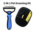 Pet Dematting Undercoat Rake for Long Haired Dogs Cats, Double Sided Deshedding Brush, Pain Free Tangle Remover to Reduce Shedding & Mats, Pet Grooming Tool N2 Comb