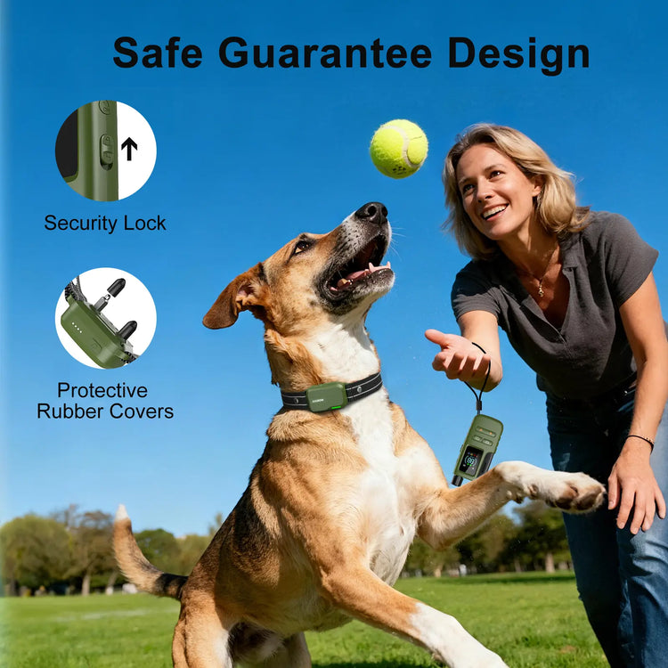 JUGBOW Dog Training Collar 4500FT Dog Training Behavior Aid, Remote IPX8 Waterproof with 4 Training Modes, Outdoor Rechargeable E-Collar DT61