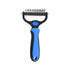 Pet Dematting Undercoat Rake for Long Haired Dogs Cats, Double Sided Deshedding Brush, Pain Free Tangle Remover to Reduce Shedding & Mats, Pet Grooming Tool N2 Comb